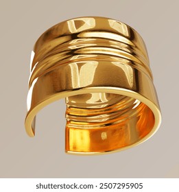 gold bracelet 3d vector retro