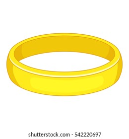 Gold bracelet icon. Cartoon illustration of bracelet vector icon for web design