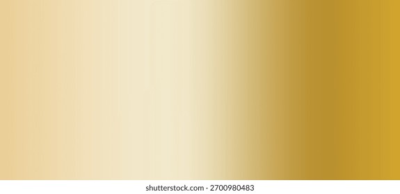 Gold Messing Farbverlauf, Vektor goldene Hintergrund. Gelbe Metallabstufung, luxuriöser Hintergrund. Glänzende Chromstruktur, Stahloberfläche