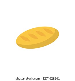 Gold bread icon, on the whita backdround. Vector.