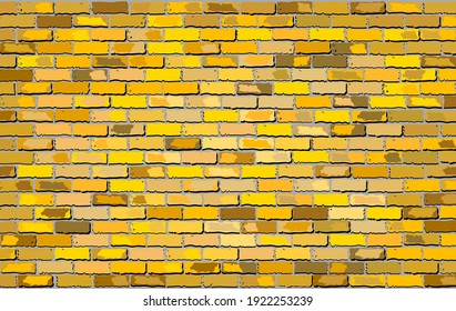 Gold brick wall - Illustration, 
Abstract grunge vector illustration