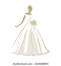 gold bride, vector logo icon