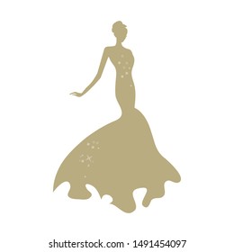 gold bride, vector logo icon