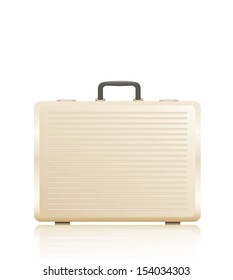 Gold Briefcase On White Background Stock Vector (Royalty Free ...