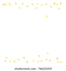 Gold bright Confetti,  colorful background, cute and fun decoration. Vector illustration for celebration, party, festive, holiday. Astral Design. Design for cards, invitations 