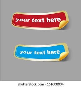 Gold bright stickers