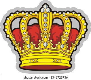 Gold british crown