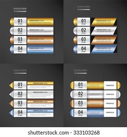  gold, bronze, silver, blue color banner pack 