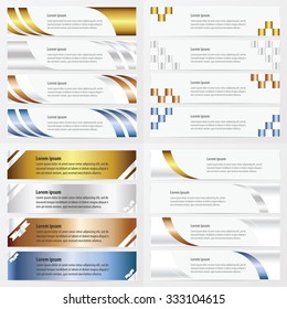  gold, bronze, silver, blue color banner pack 