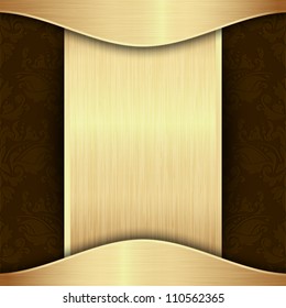 Gold and brown background template with place for text