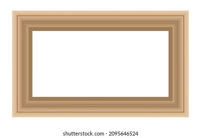 gold brown frame vector on wall.