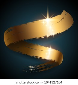 Gold brush illustration