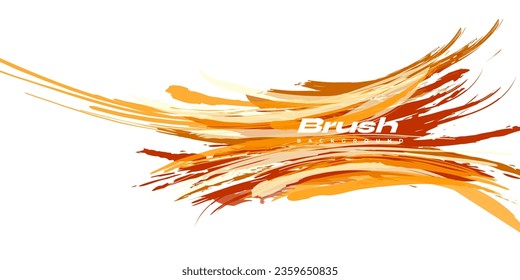 Gold Brush Illustration Isolated on White Background. Sport Background. Scratch and Texture Elements For Design