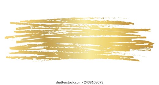 Marcas de pincel dorado, mancha de color dorado, trazo de pincel dorado, textura dorada con mano dibujada