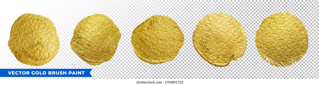Pintura de brocha dorada con textura brillante. Fondo vectorial de trazo dorado para el diseño de lujo navideño.