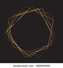 gold brush painted ink stamp banner on black background	
