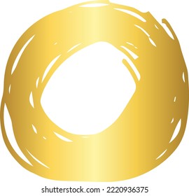 Gold Brush Stroke Design Element