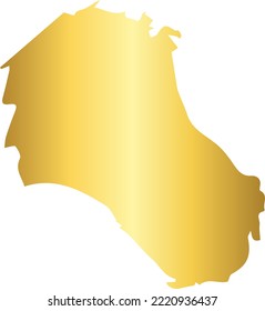 Gold Brush Stroke Design Element