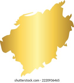 Gold Brush Stroke Design Element