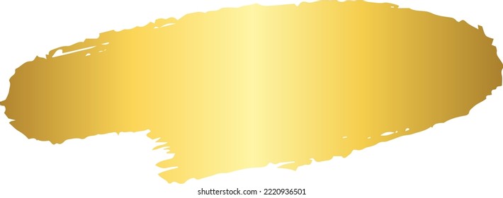 Gold Brush Stroke Design Element