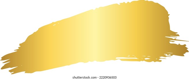 Gold Brush Stroke Design Element