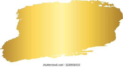 Gold Brush Stroke Design Element