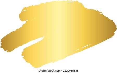 Gold Brush Stroke Design Element