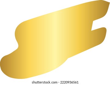 Gold Brush Stroke Design Element