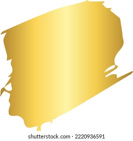 Gold Brush Stroke Design Element
