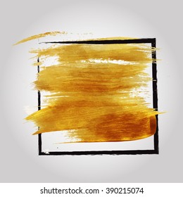 gold brush stroke poster