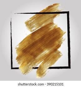 gold brush stroke poster