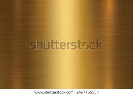 Gold brushed steel metal texture background, vector illustration.