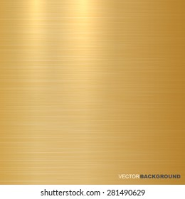 Gold brushed texture. Vector background - eps10.