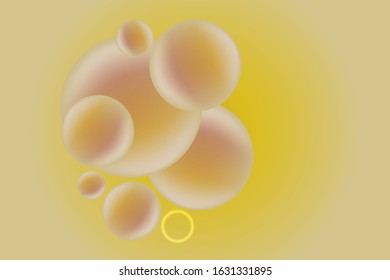 Gold bubble background with copy space. illustration vector.	
