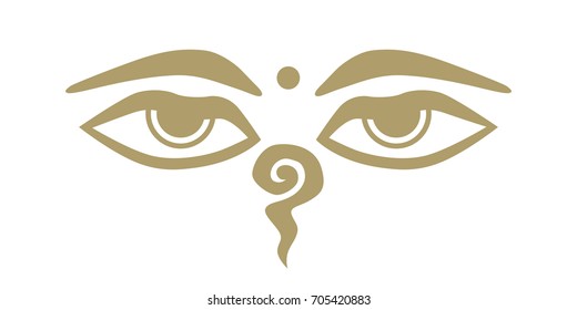 Gold Buddha Eyes Logo