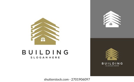Gold building and architecture vector design inspirations.	
