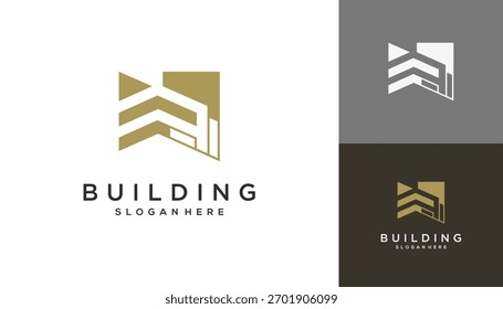 Inspiraciones de diseño de Vectores de construcción y arquitectura de oro.	
