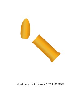 Gold bullet vector illustation. Gold bullet vector icon