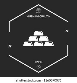 Gold Bullion, Gold Bar Icon