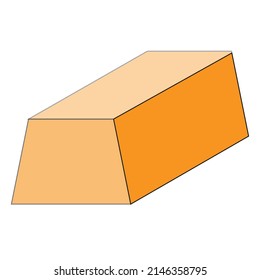 A gold bullion - Commodity Illustration - vector , icon 