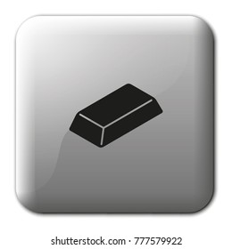 Gold bullion flat vector icon.
