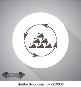 Gold bullion icon