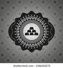 gold bullion icon inside black badge