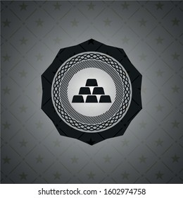 gold bullion icon inside black badge