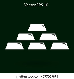 gold bullion icon vector illustration
