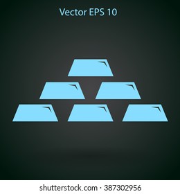 gold bullion icon vector illustration