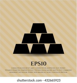 gold bullion icon vector symbol flat eps jpg app web