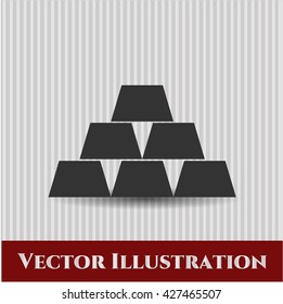 Gold Bullion vector icon