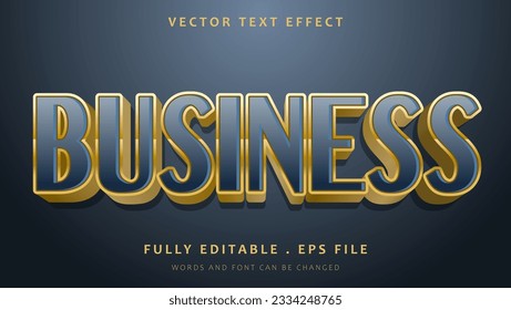 Gold Business Editable Text Effect Design Template. Effect Saved In Graphic Style