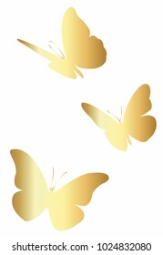 gold butterfly foil